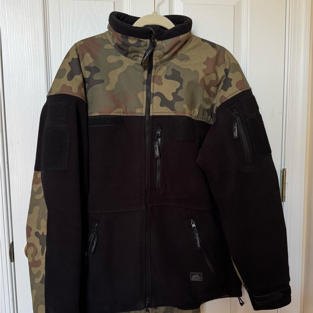 Helikon Infantry Men's Black & Camouflage Tactical Fleece Jacket